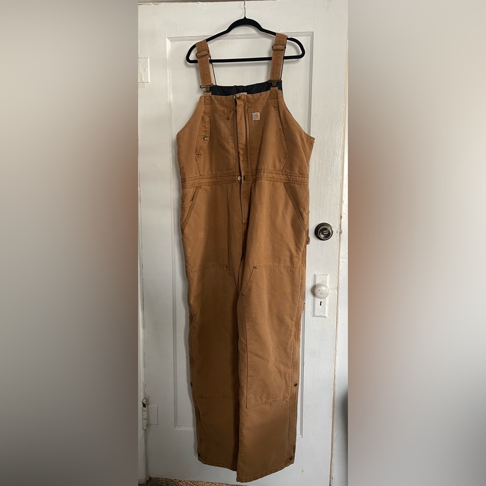 Women’s Carhartt Bib Overalls size XXL (20) tall - NWT Tan